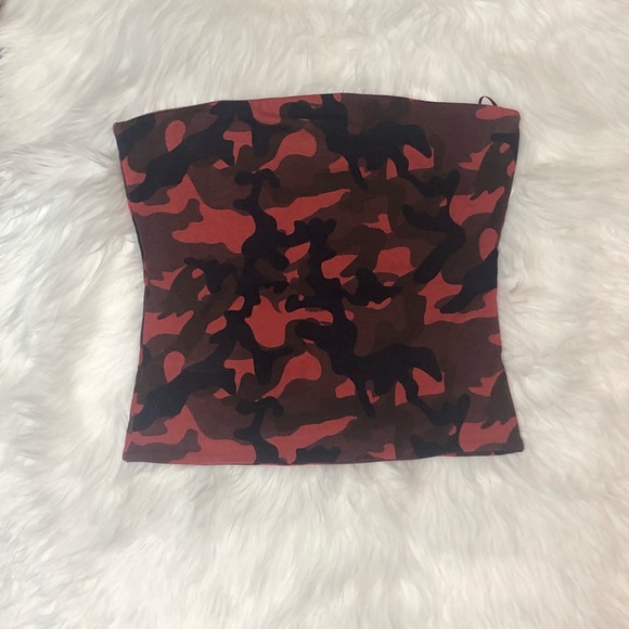 Tops - Orange Camo Tube Top ✨ Size medium Tops - Orange Camo Tube Top ✨ Size medium